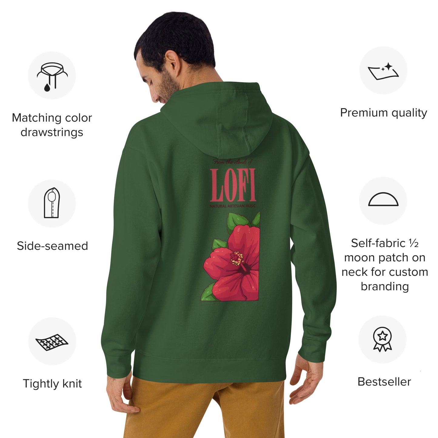 Lo-Fi Hibiscus Unisex Hoodie