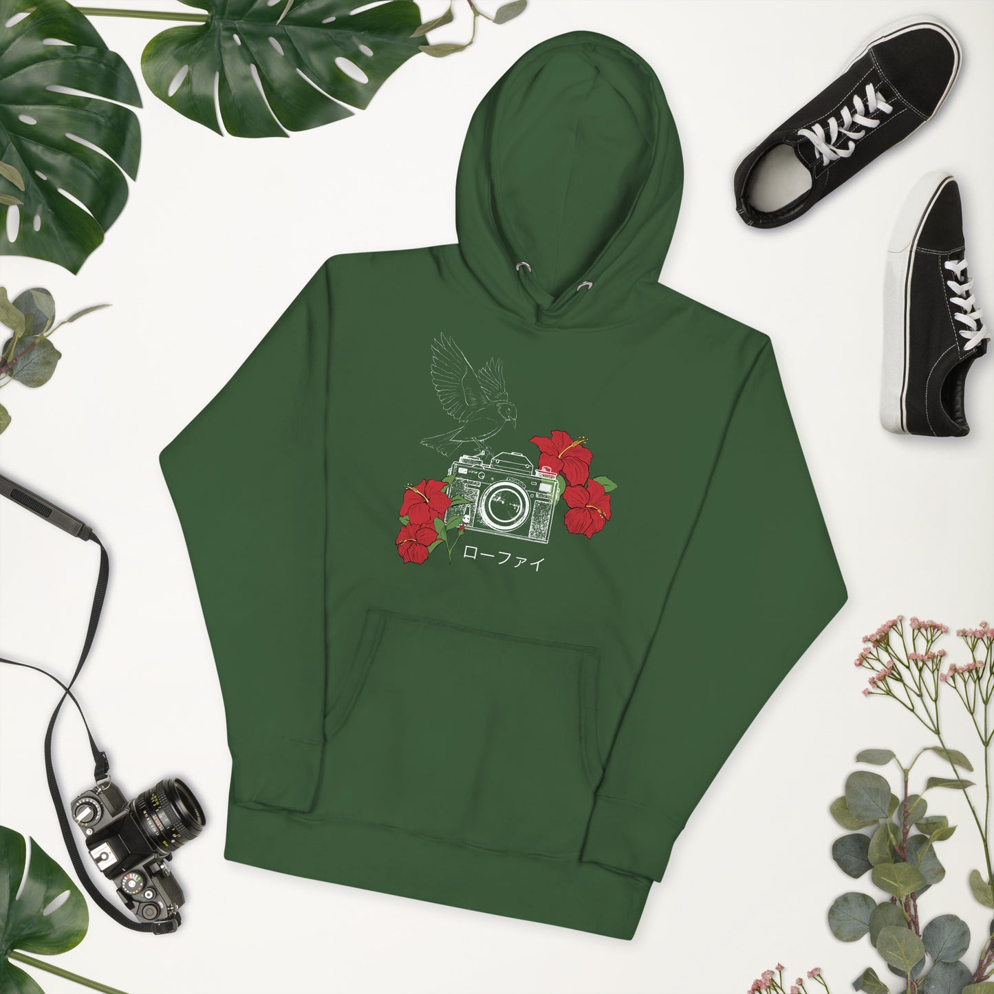 Lo-Fi Hibiscus Unisex Hoodie