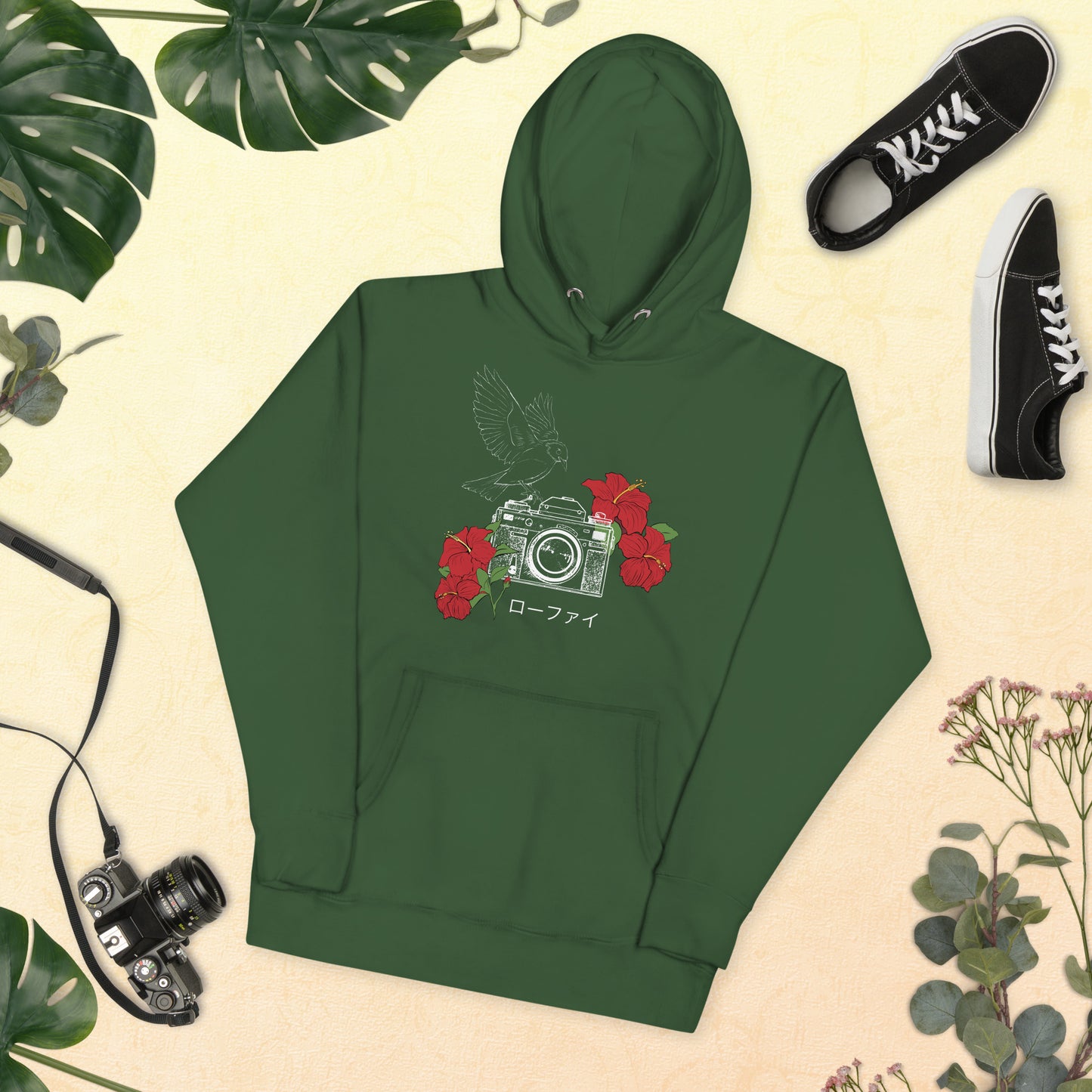 Lo-Fi Hibiscus Unisex Hoodie