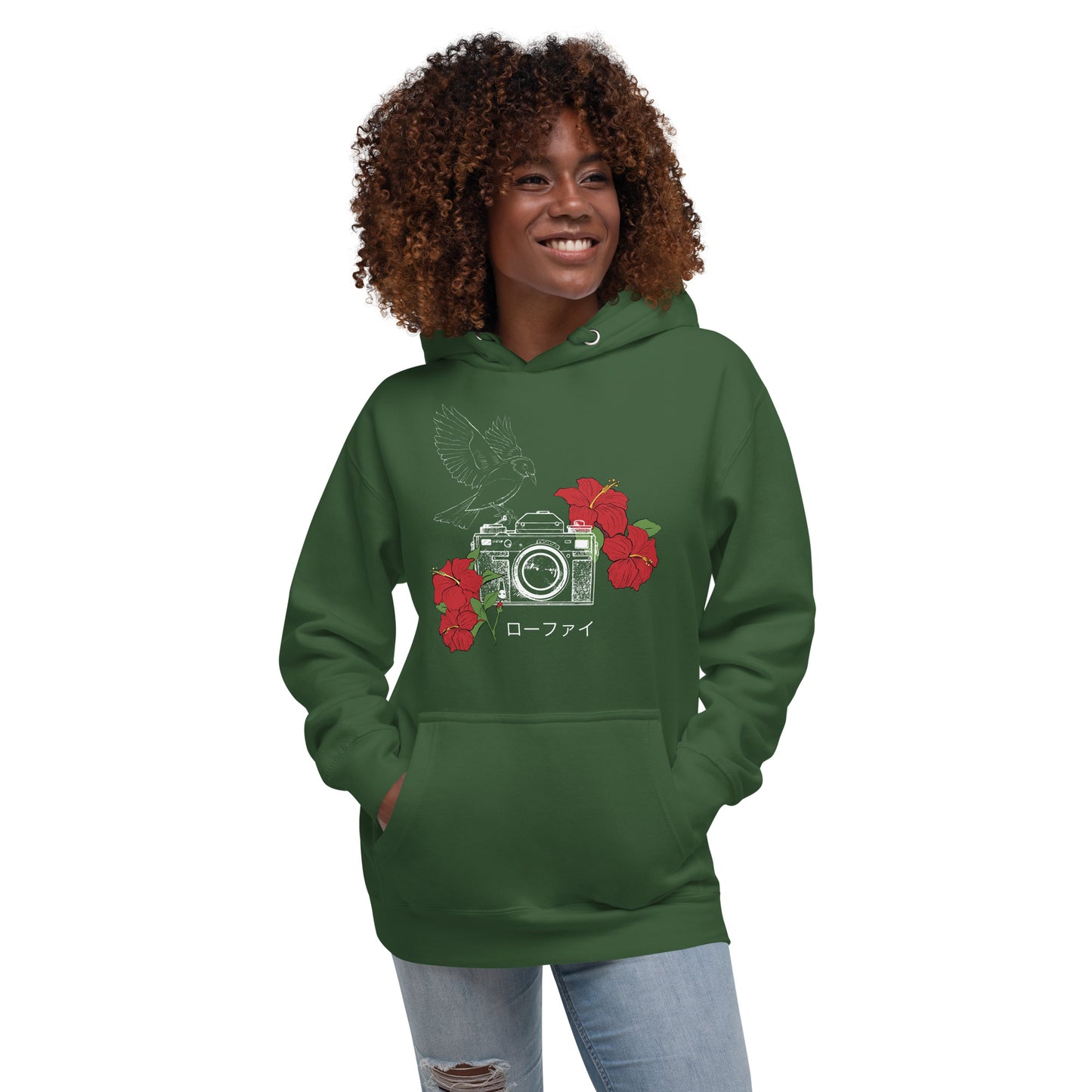 Lo-Fi Hibiscus Unisex Hoodie