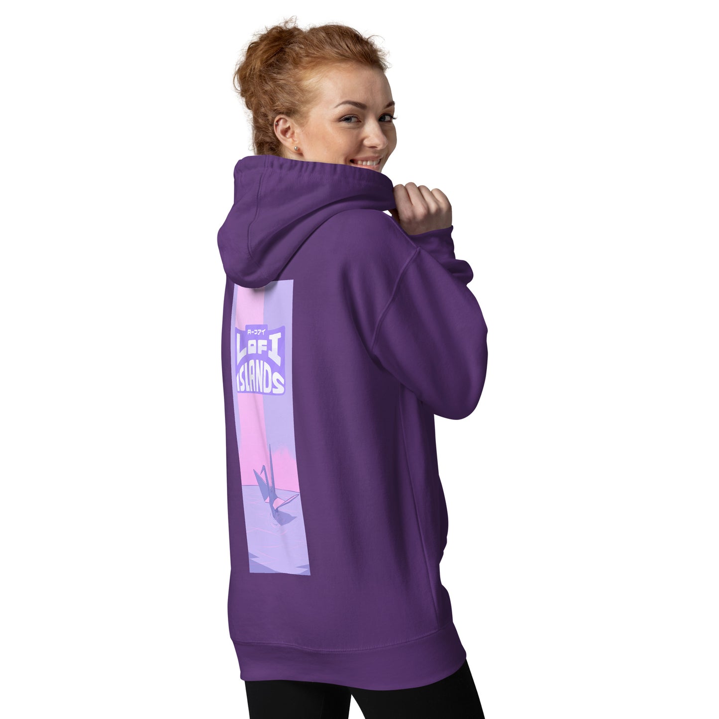 Purple Origami Crane Unisex Hoodie