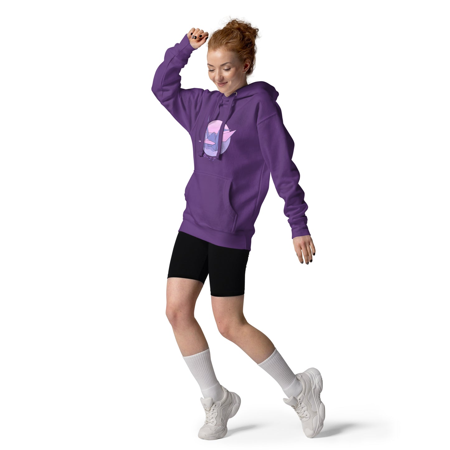 Purple Origami Crane Unisex Hoodie