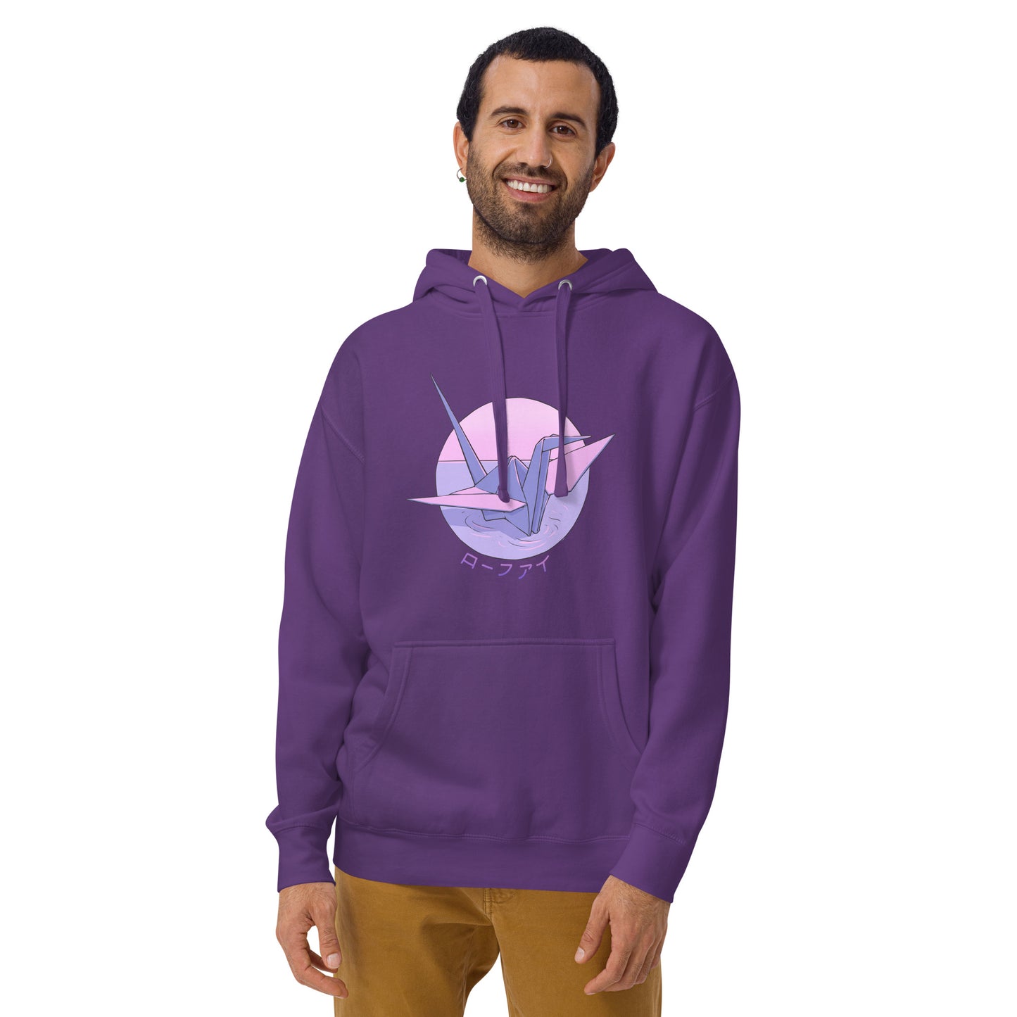 Purple Origami Crane Unisex Hoodie