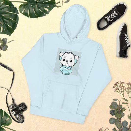 Lo-Fi Puppy Blue Unisex Hoodie