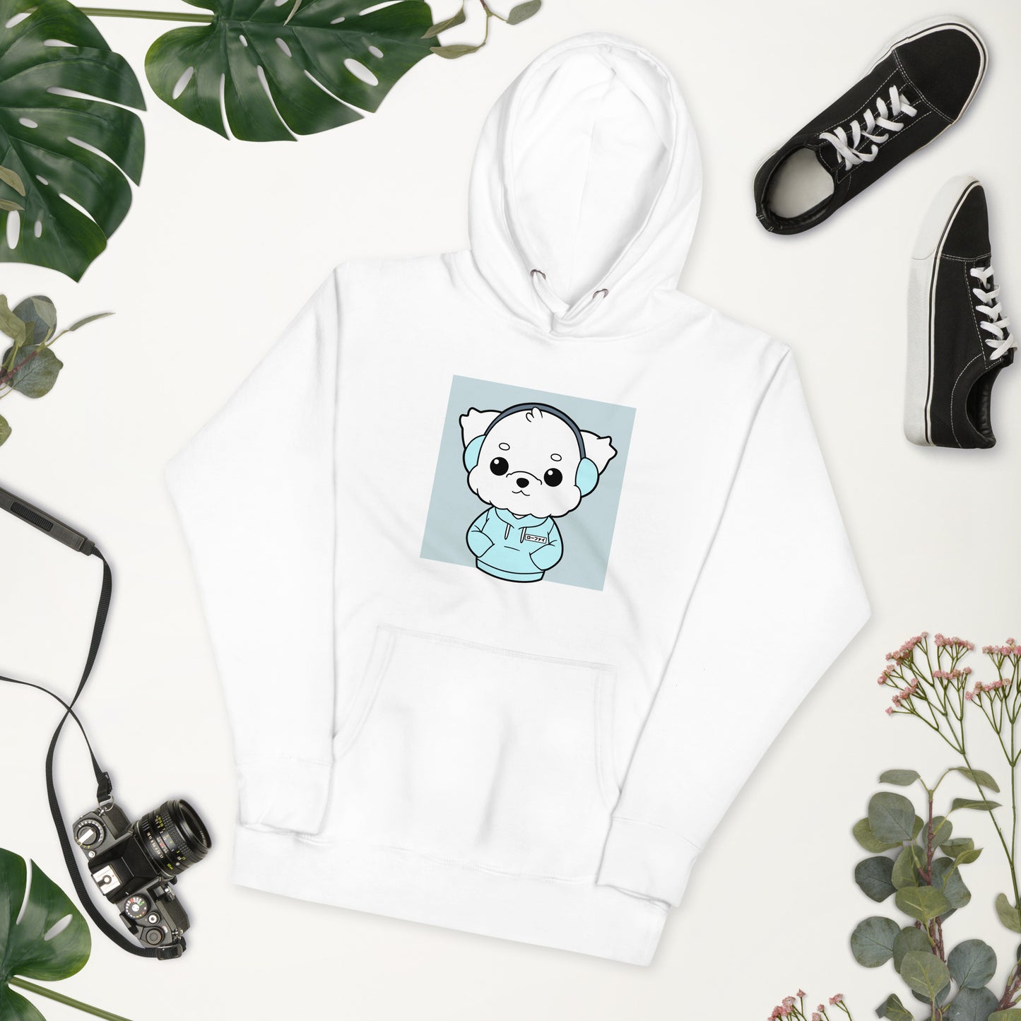 Lo-Fi Puppy Blue Unisex Hoodie