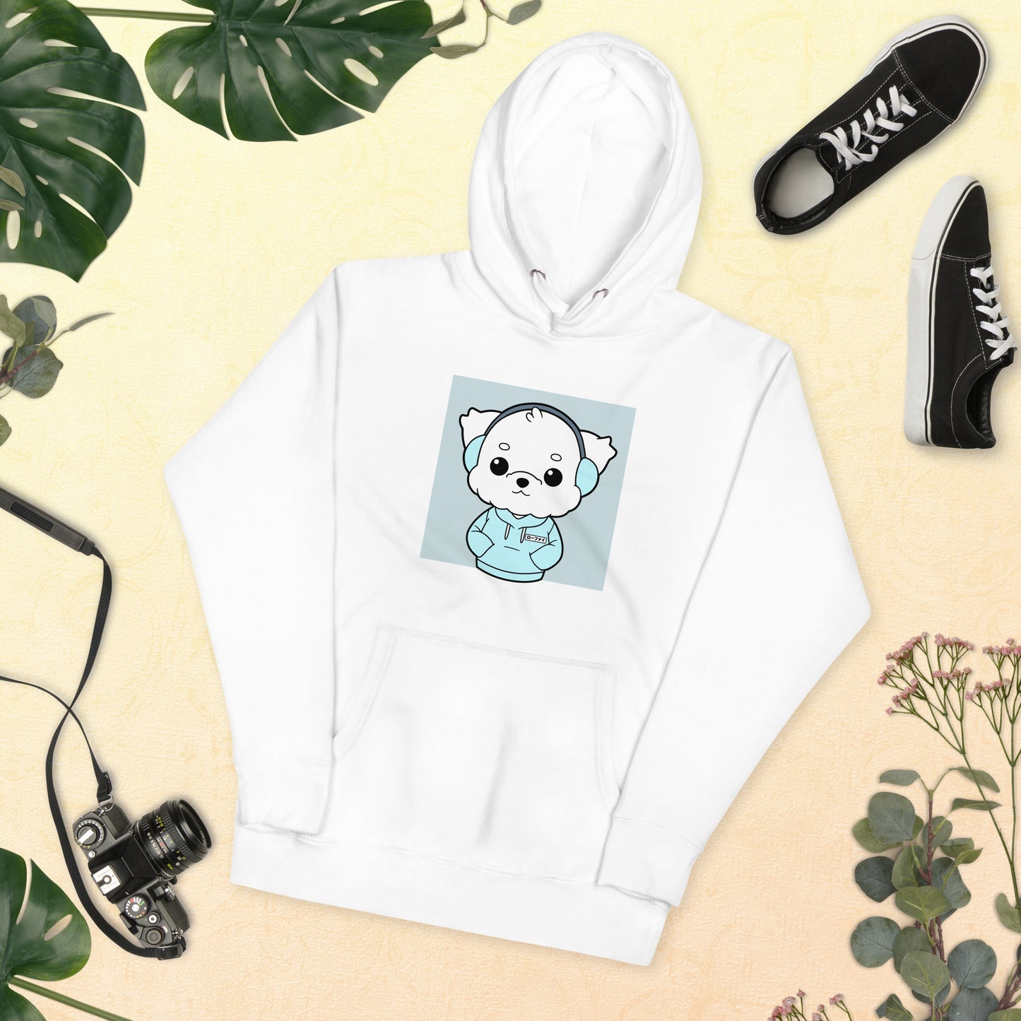 Lo-Fi Puppy Blue Unisex Hoodie