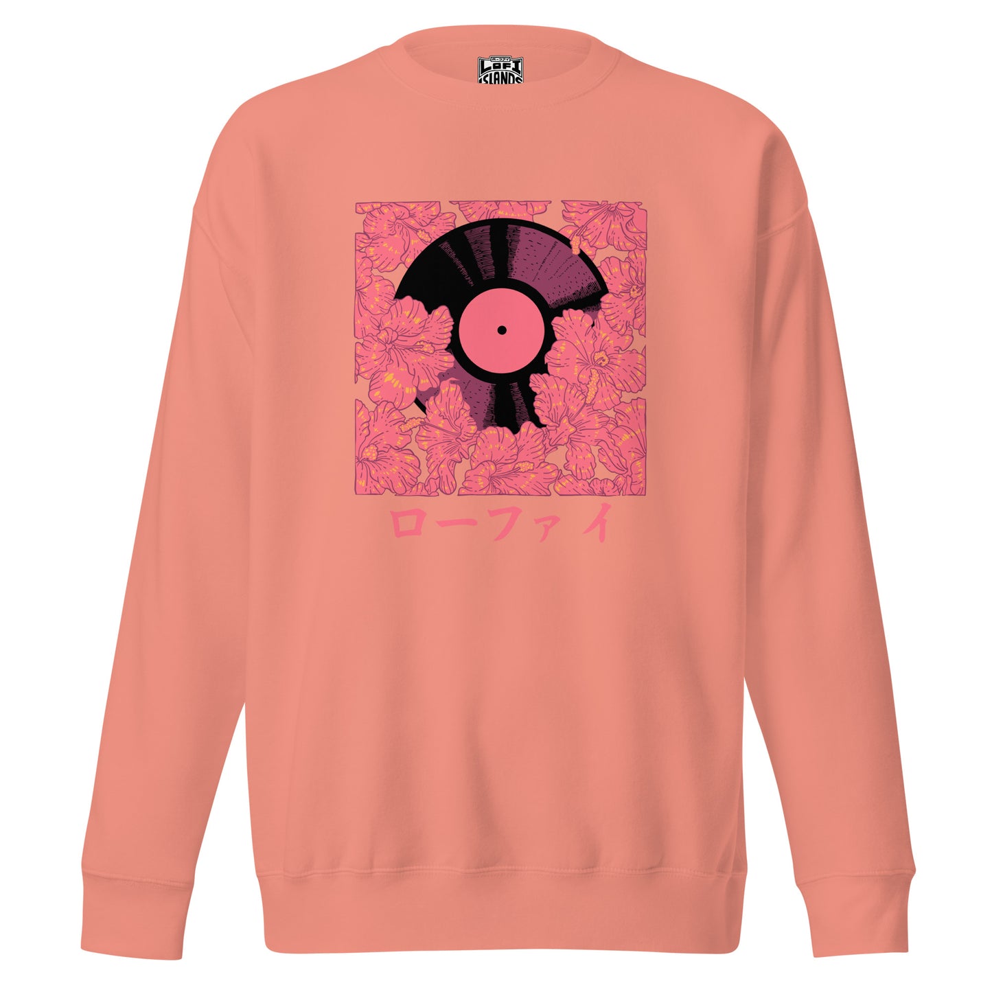 Lo-Fi Vinyl x Red Hibiscus Unisex Premium Sweatshirt