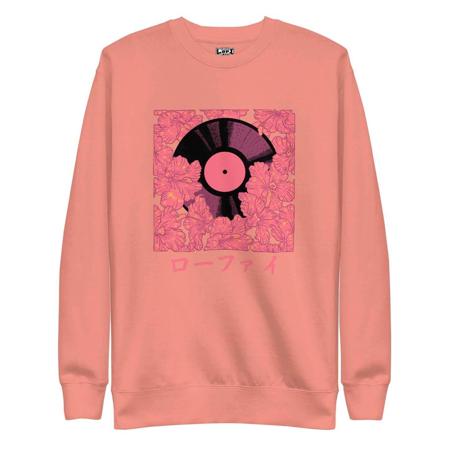 Lo-Fi Vinyl x Red Hibiscus Unisex Premium Sweatshirt