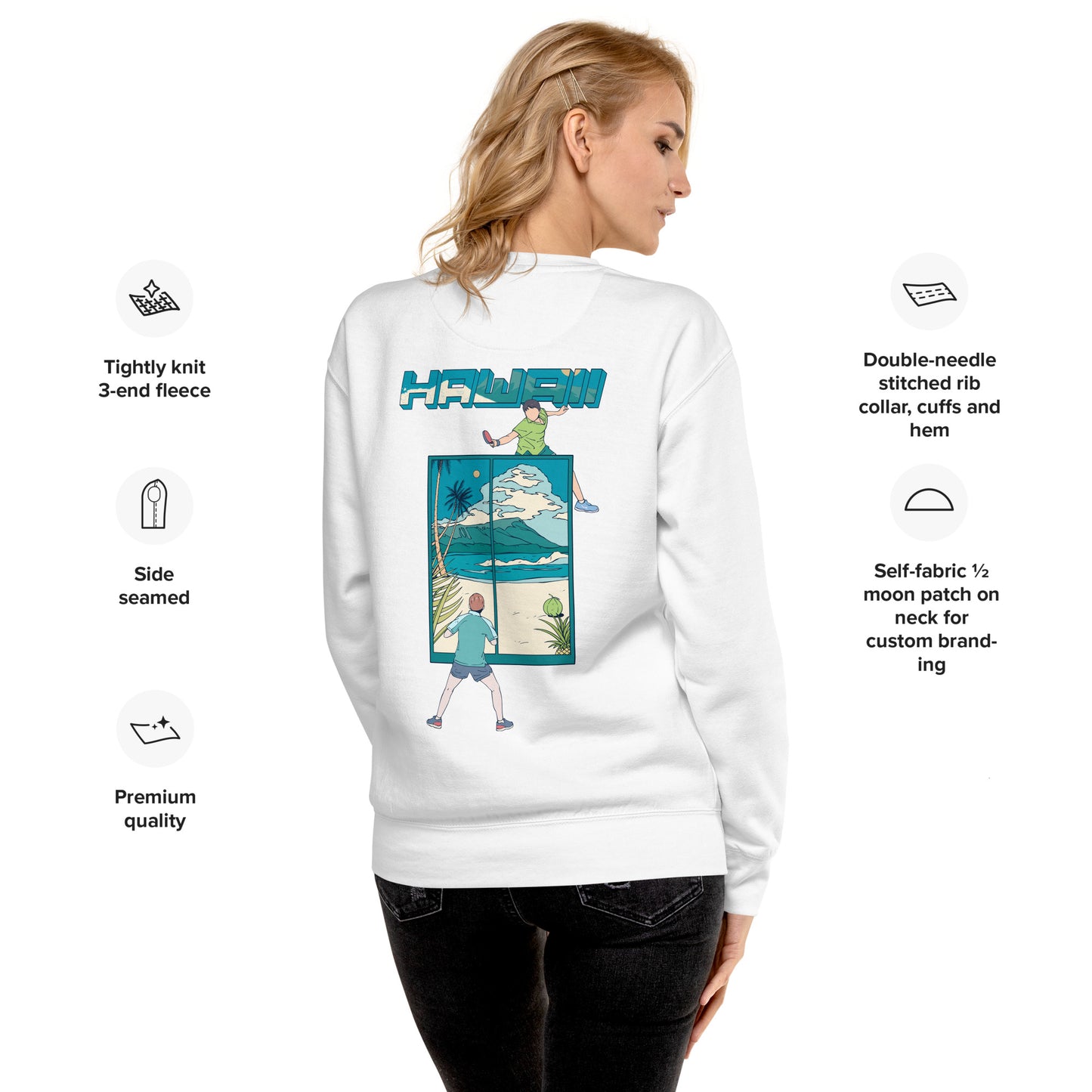 Hawaii x Diamond Head Unisex Premium Sweatshirt