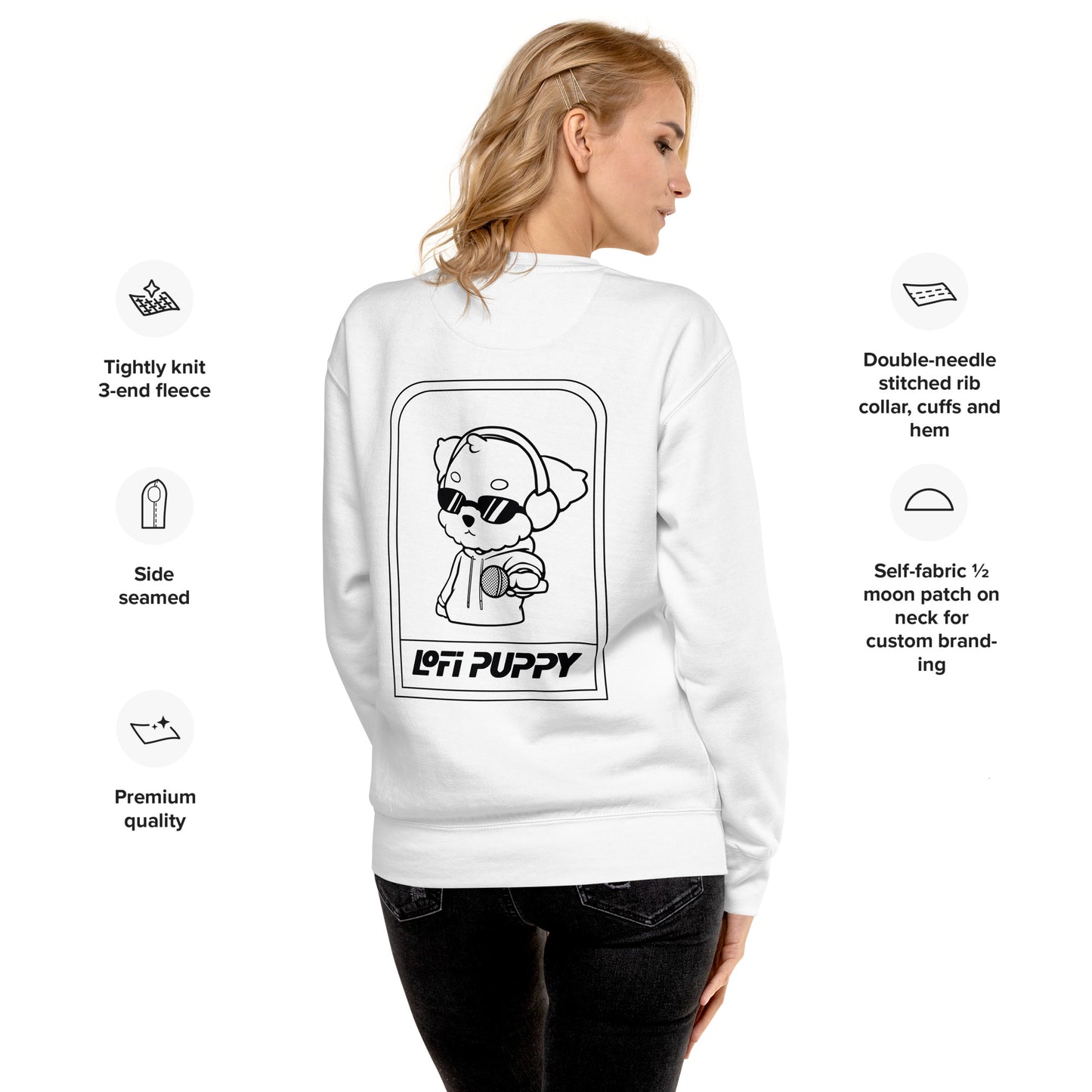 Lo-Fi Puppy Unisex Premium Sweatshirt