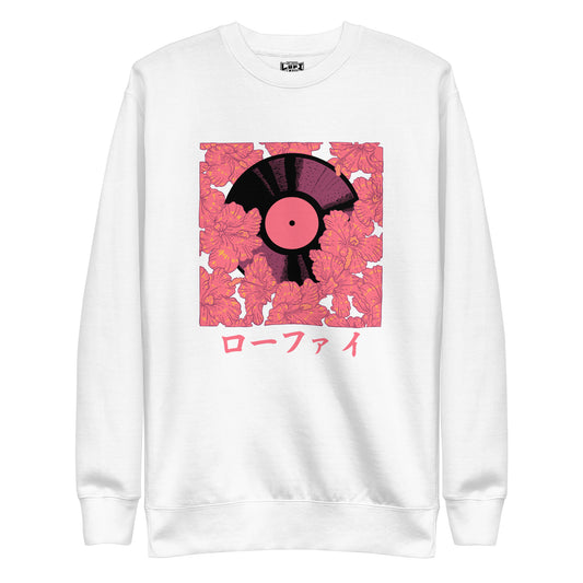 Lo-Fi Vinyl x Red Hibiscus Unisex Premium Sweatshirt