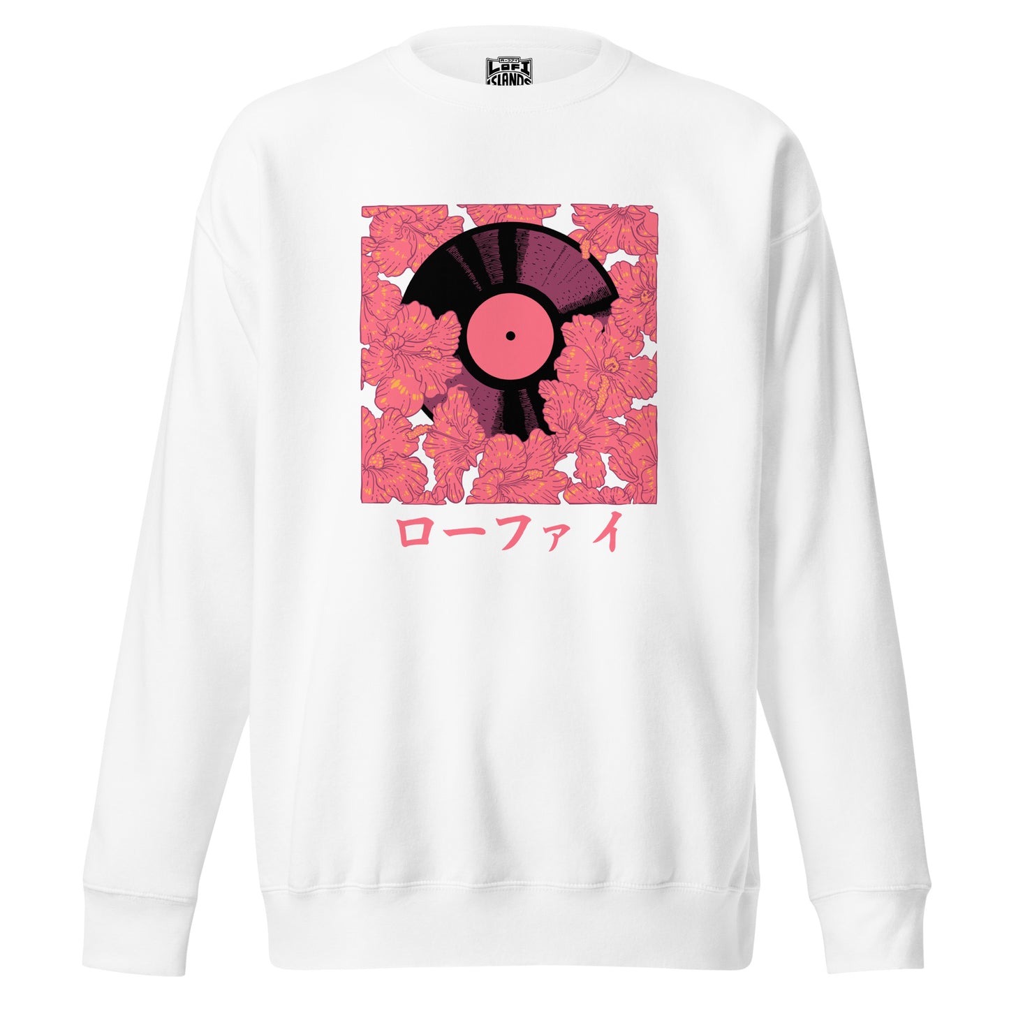 Lo-Fi Vinyl x Red Hibiscus Unisex Premium Sweatshirt