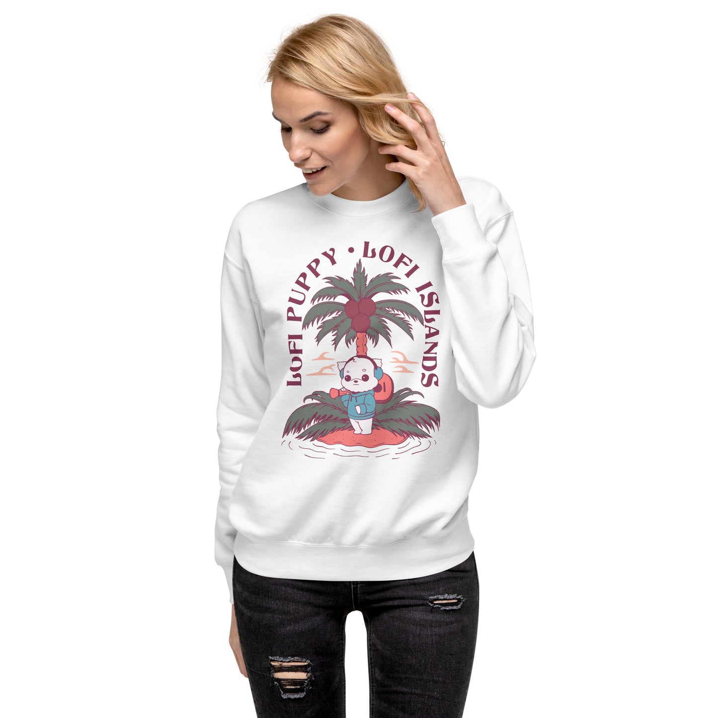 Lo-Fi Puppy Islands Unisex Premium Sweatshirt