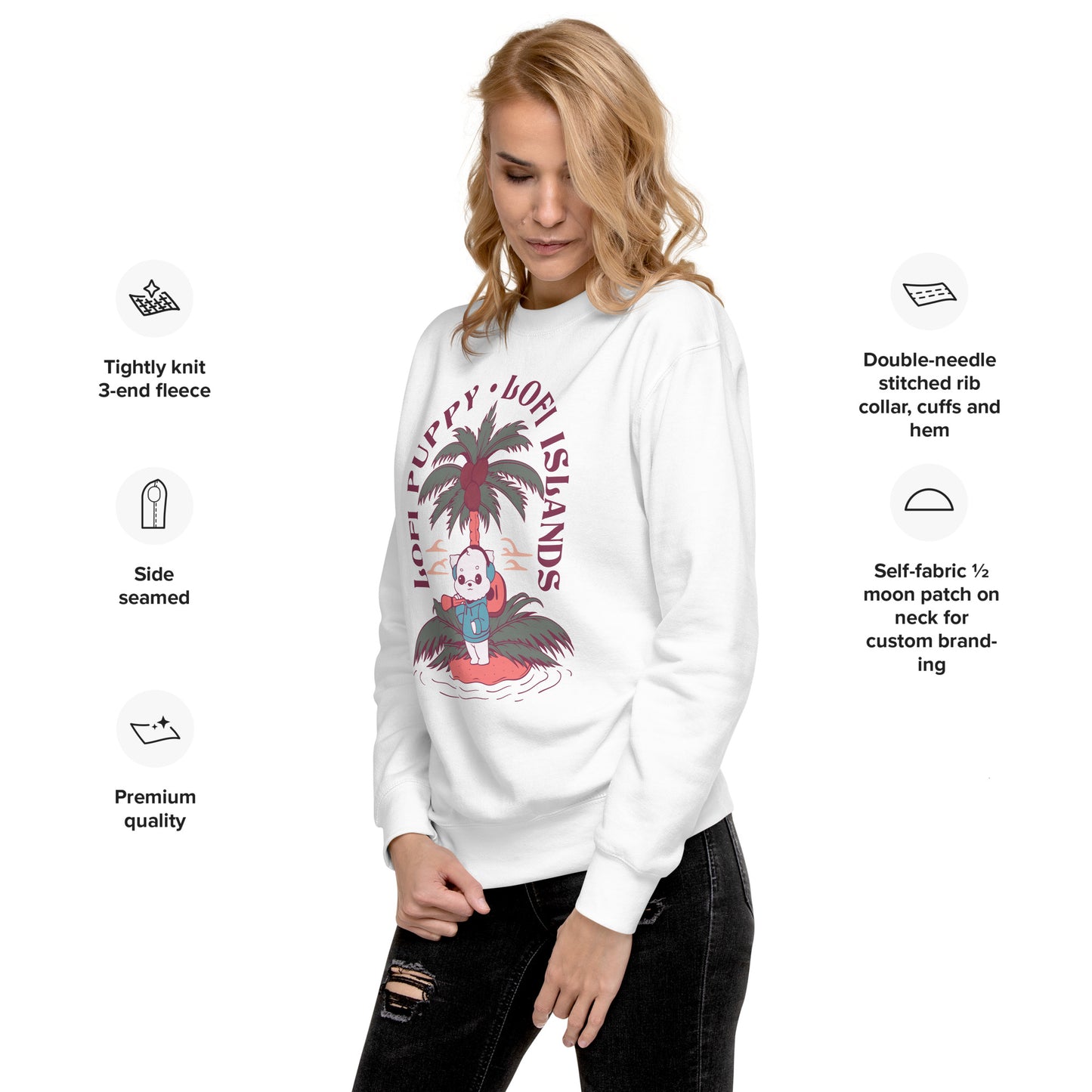 Lo-Fi Puppy Islands Unisex Premium Sweatshirt