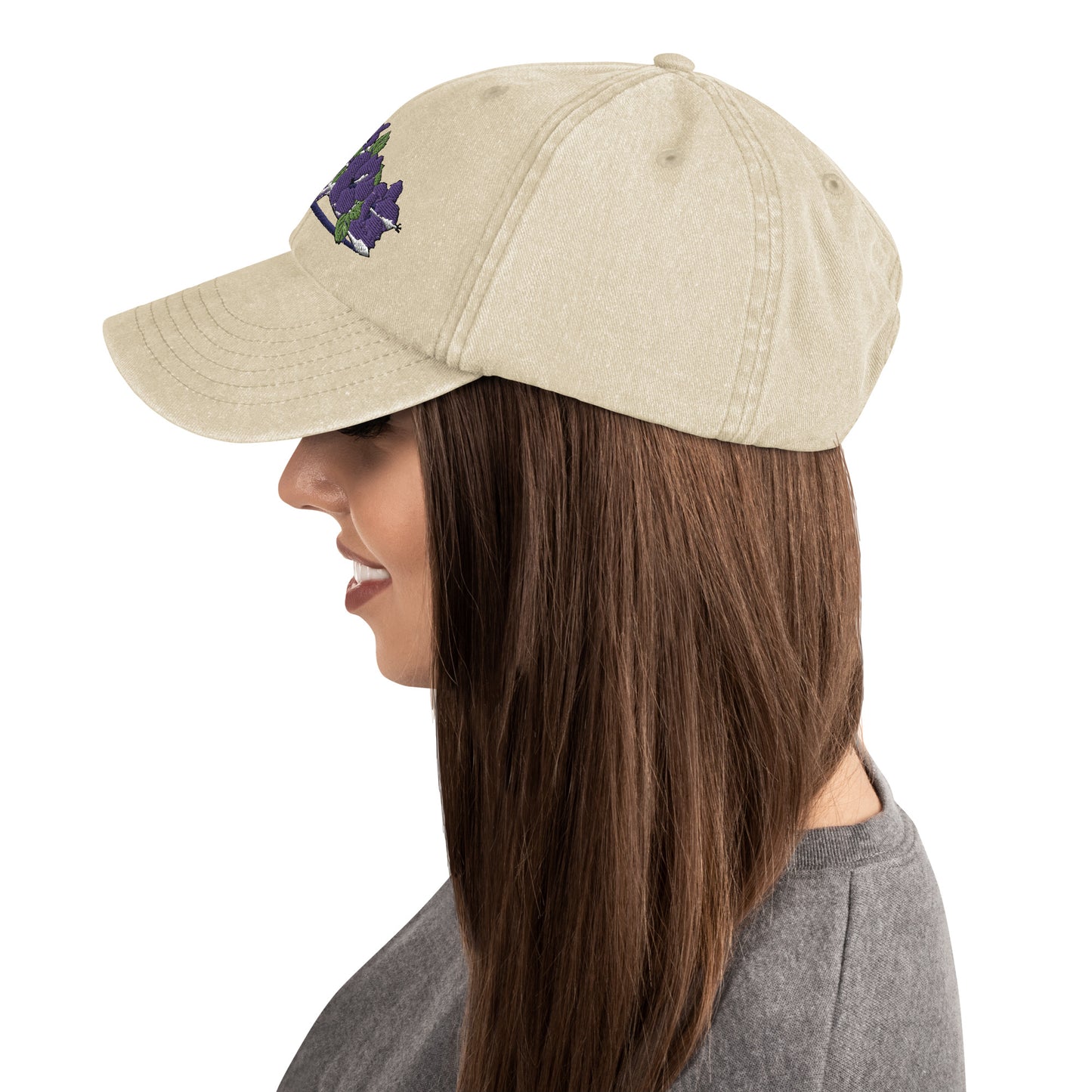 Seashell Hibiscus Vintage Hat