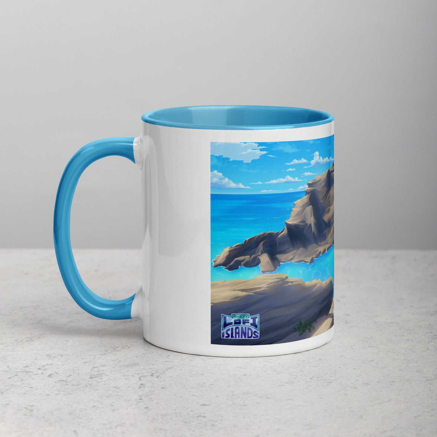 Halona Blowhole and Beach Cove Mug with Color Inside