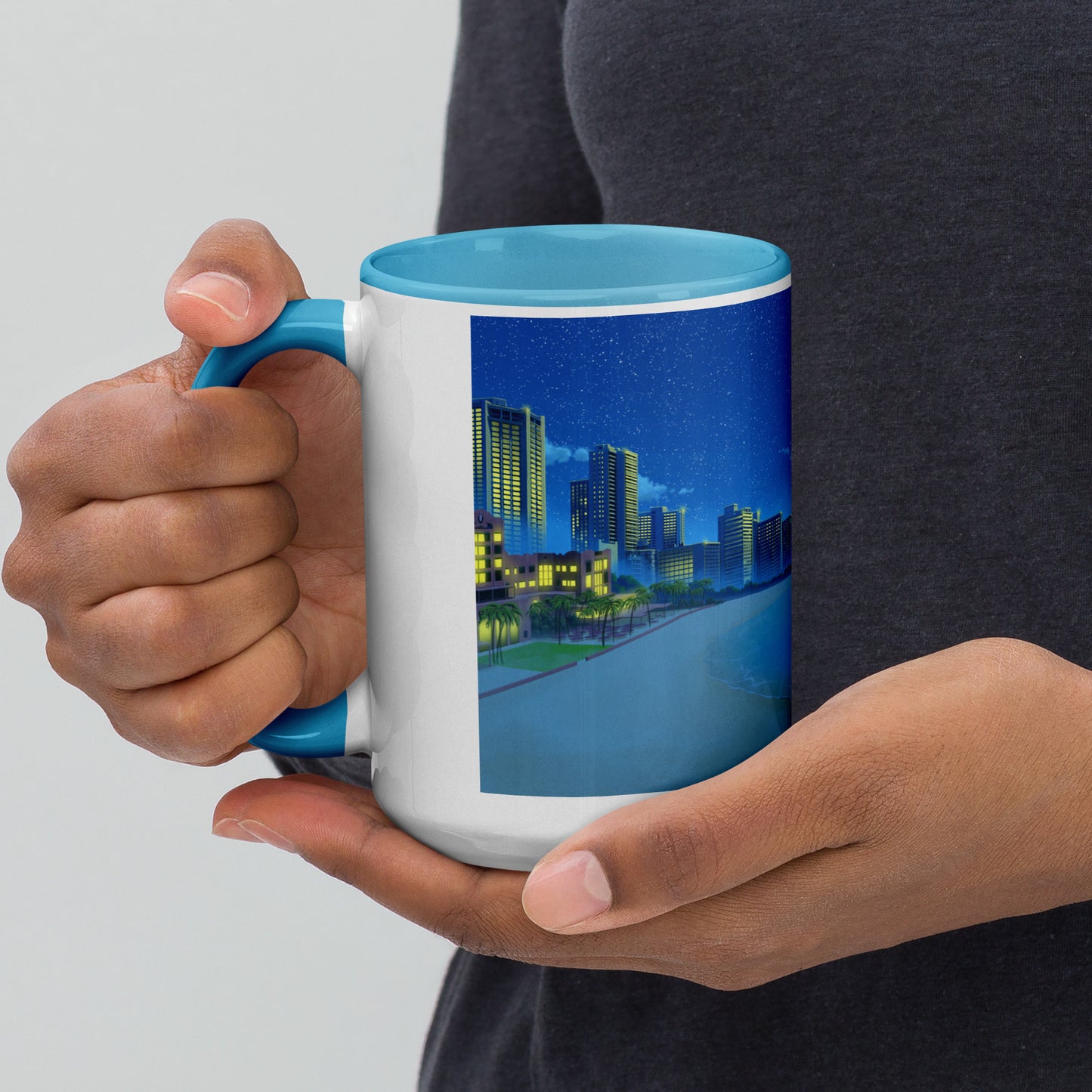 Waikiki Night Mug with Color Inside