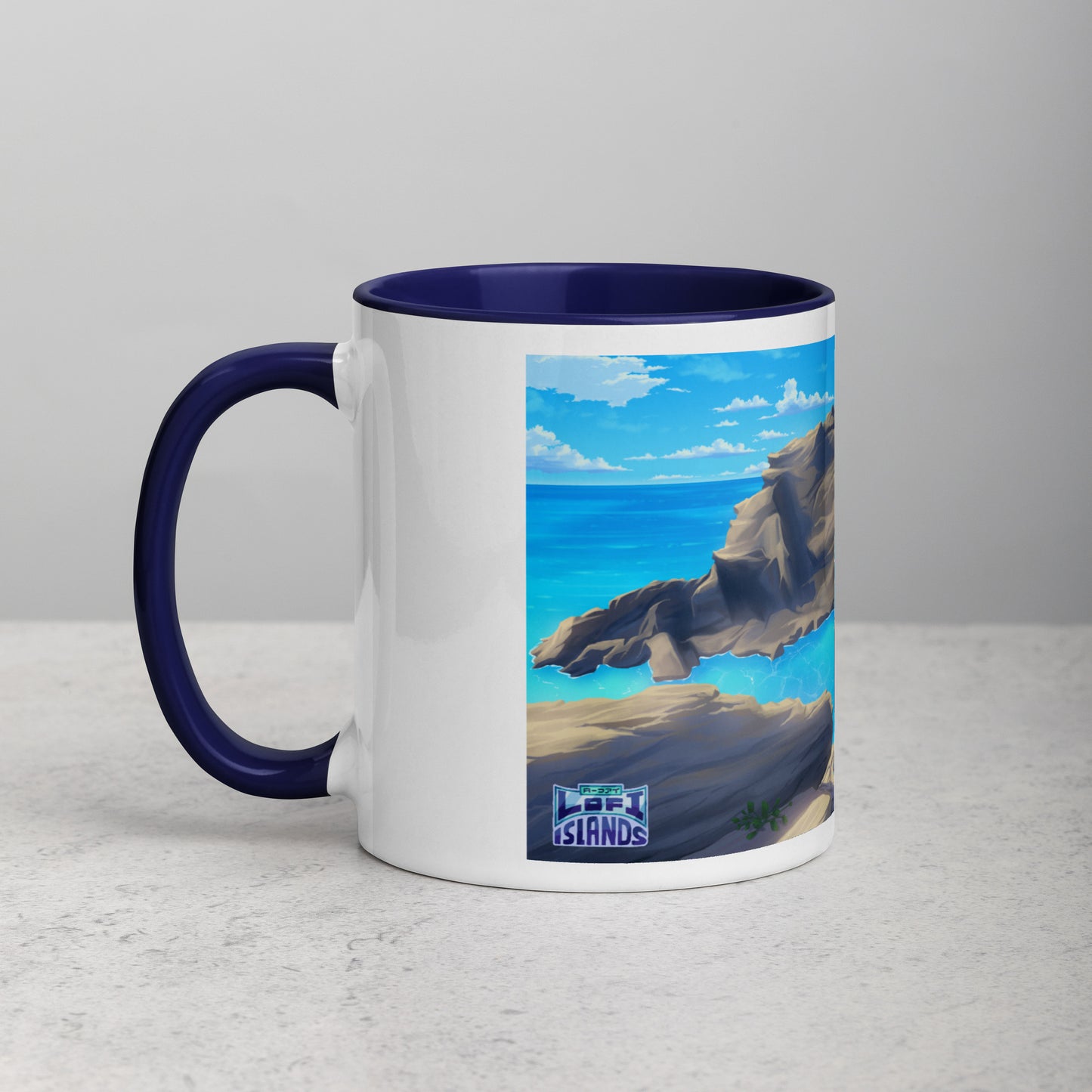 Halona Blowhole and Beach Cove Mug with Color Inside