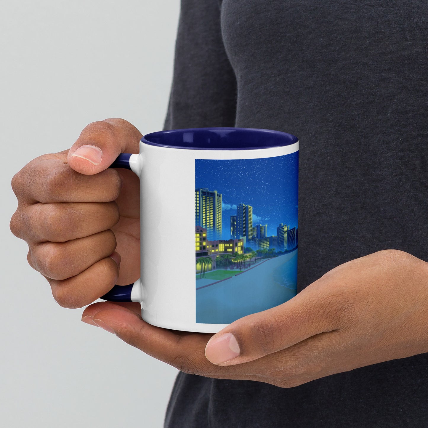 Waikiki Night Mug with Color Inside