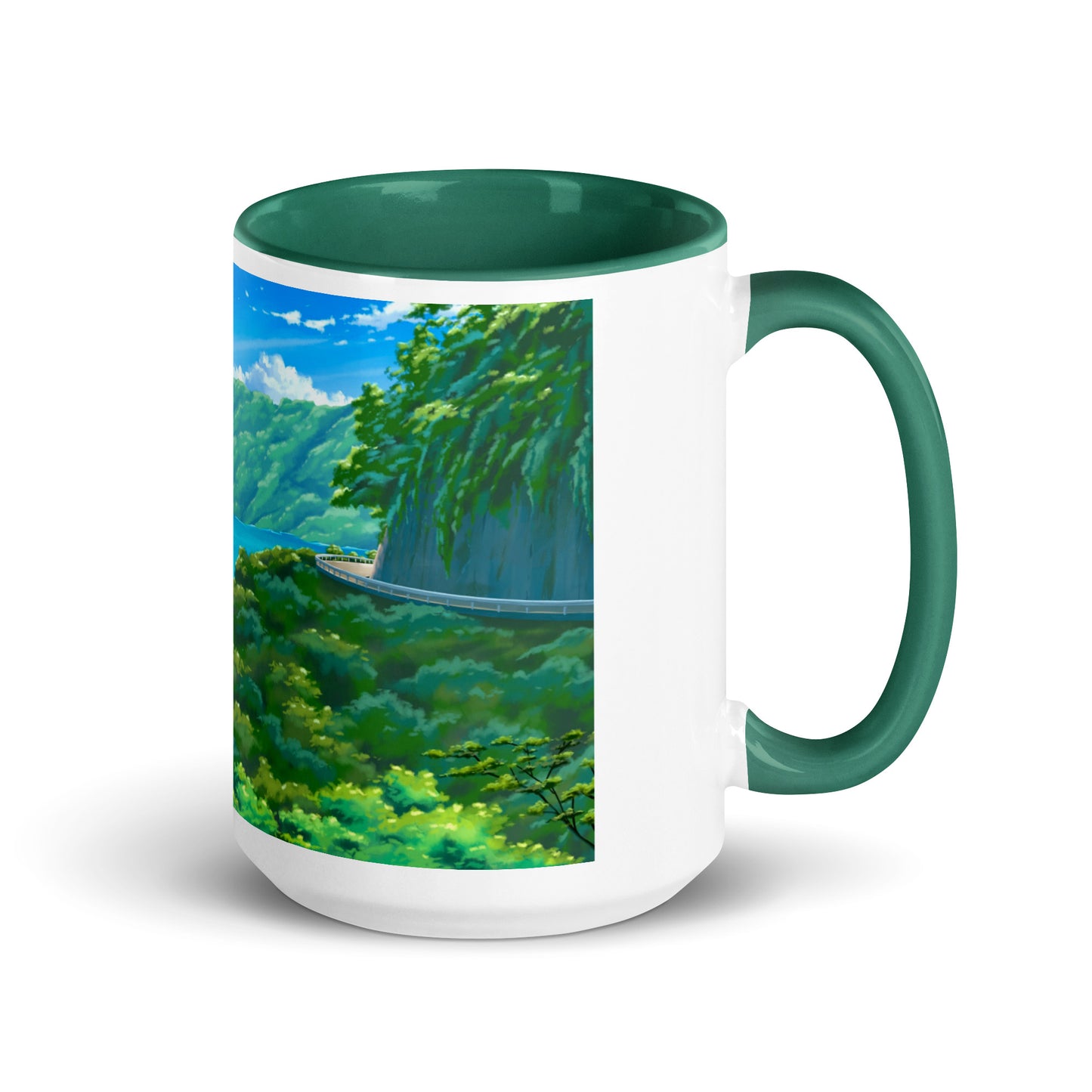 Road to Hana Mug with Color Inside