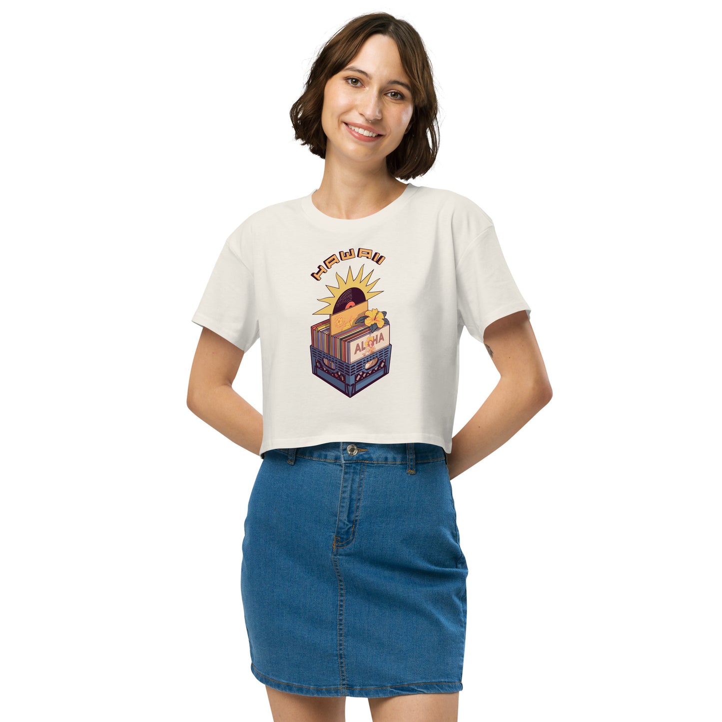 Vinyl Records Women’s Crop Top