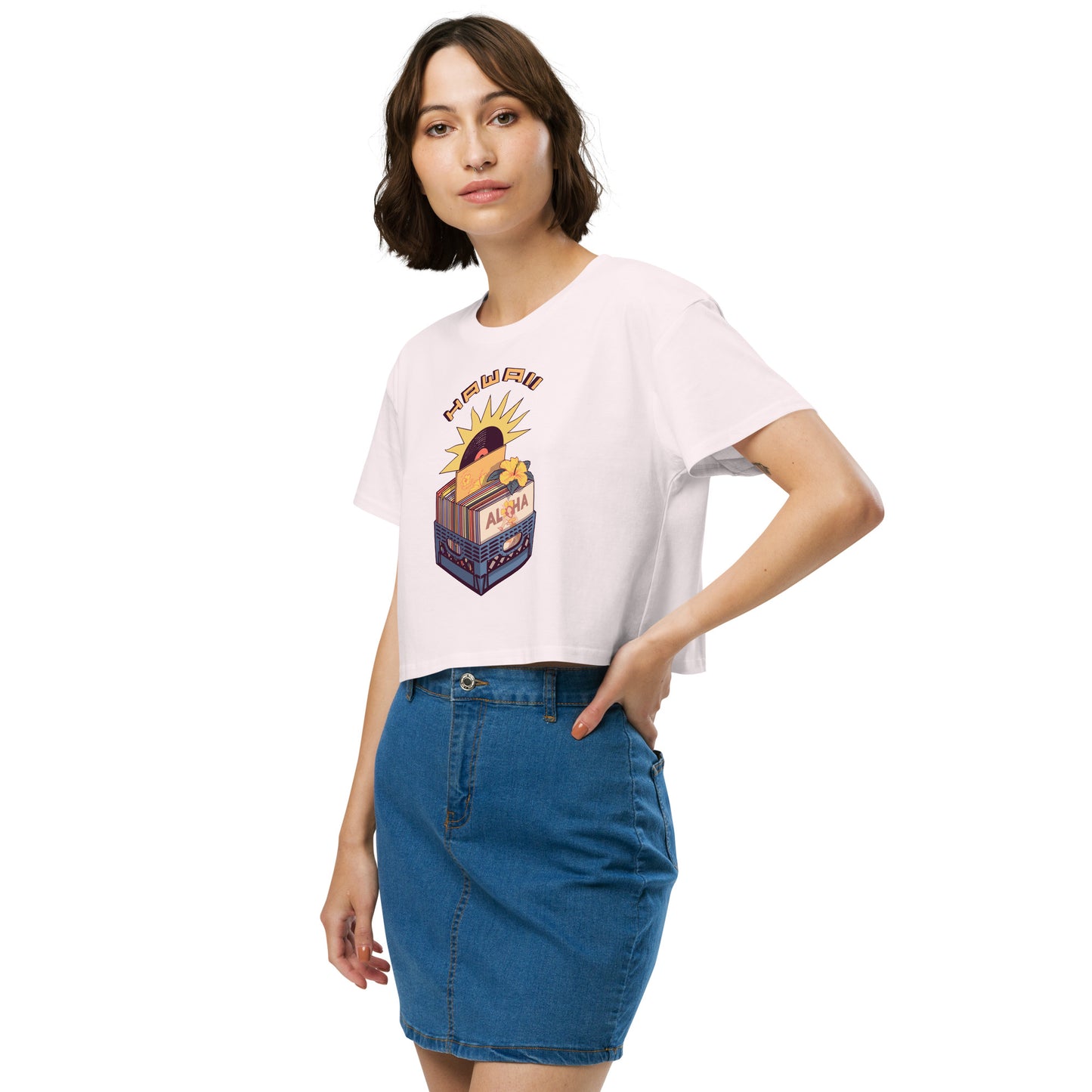 Vinyl Records Women’s Crop Top