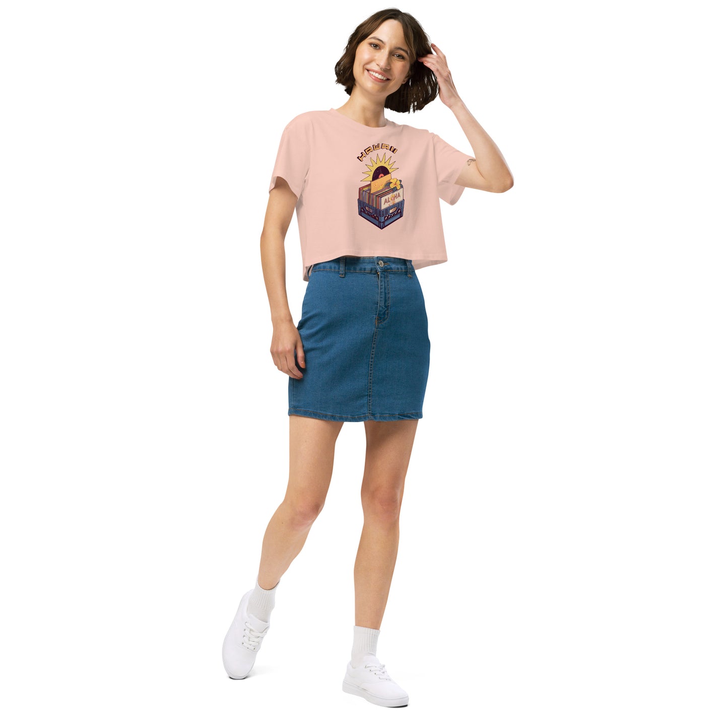 Vinyl Records Women’s Crop Top