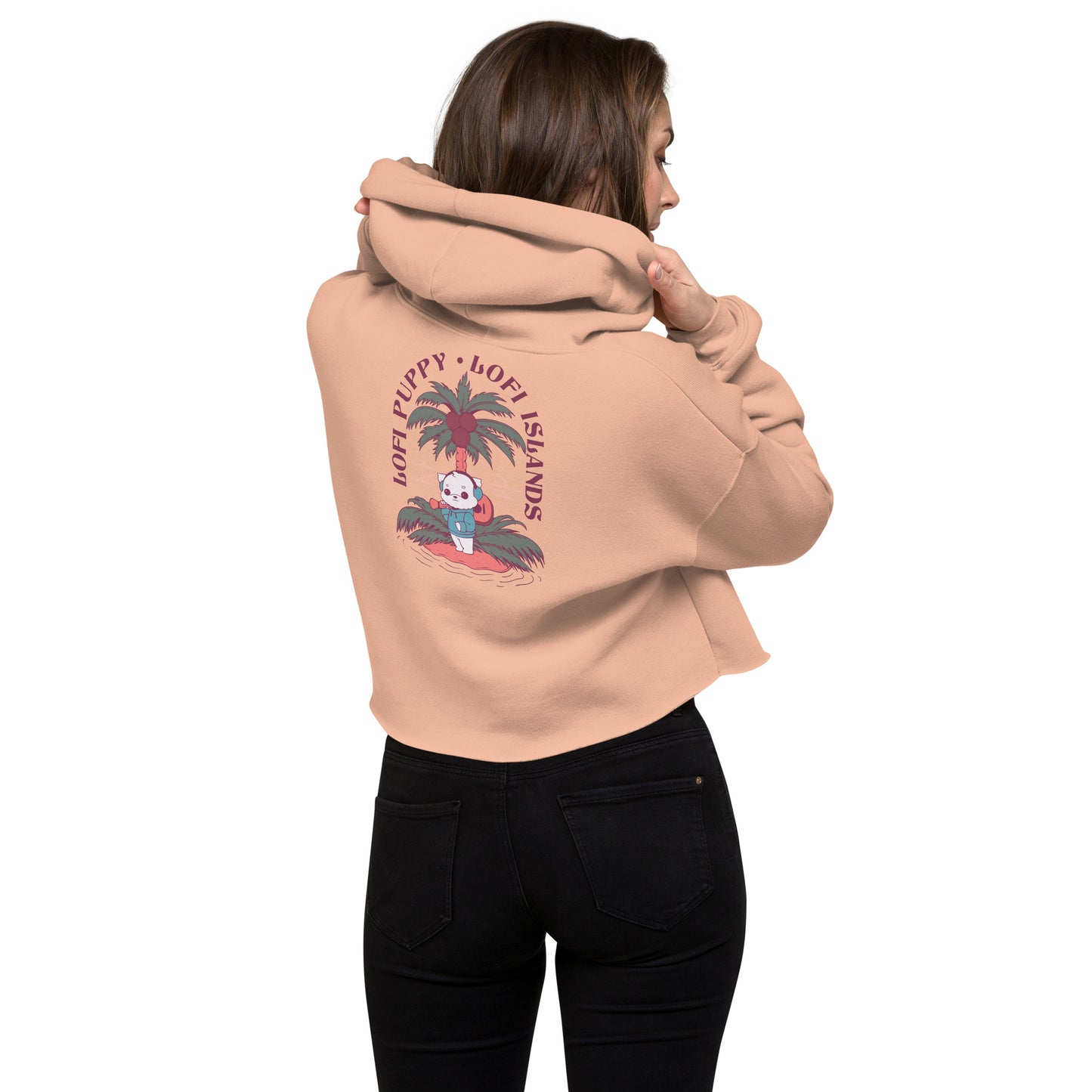 Hawaii x Lo-Fi Puppy Crop Hoodie