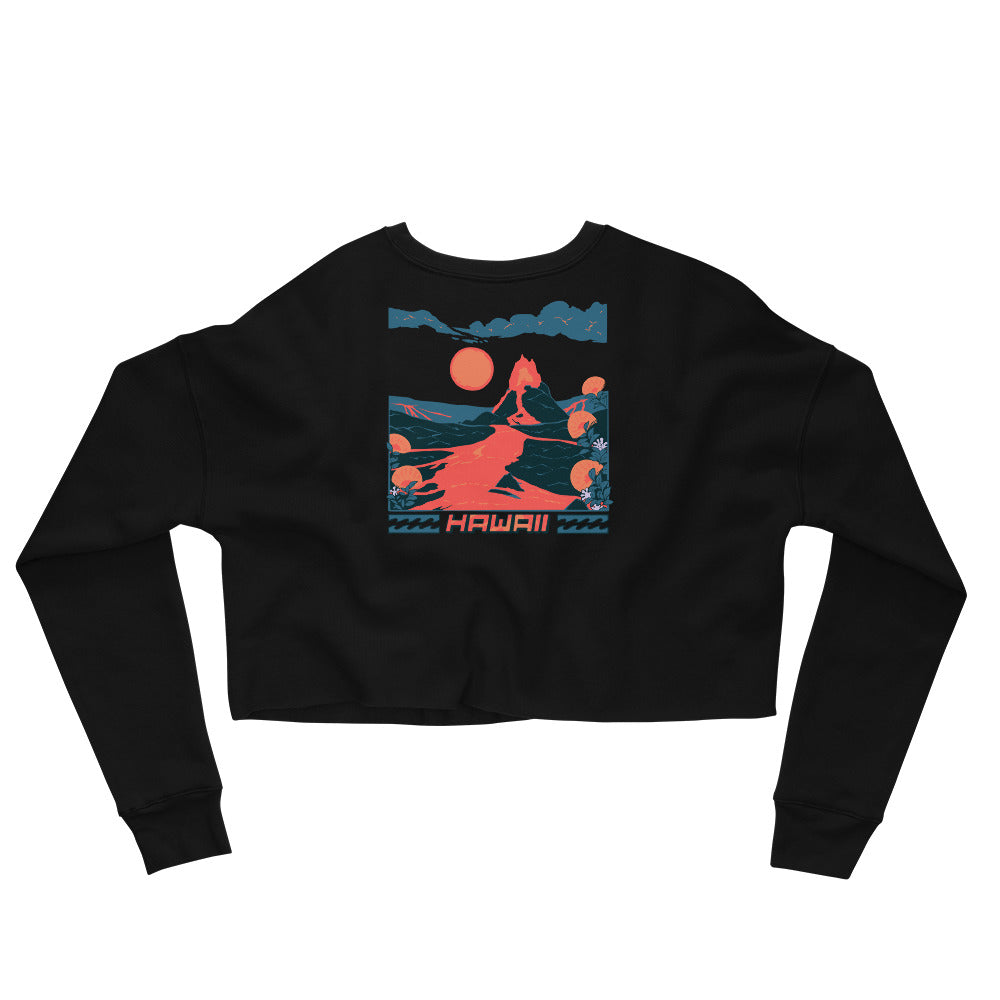 Volcano Hawaii Crop Sweatshirt