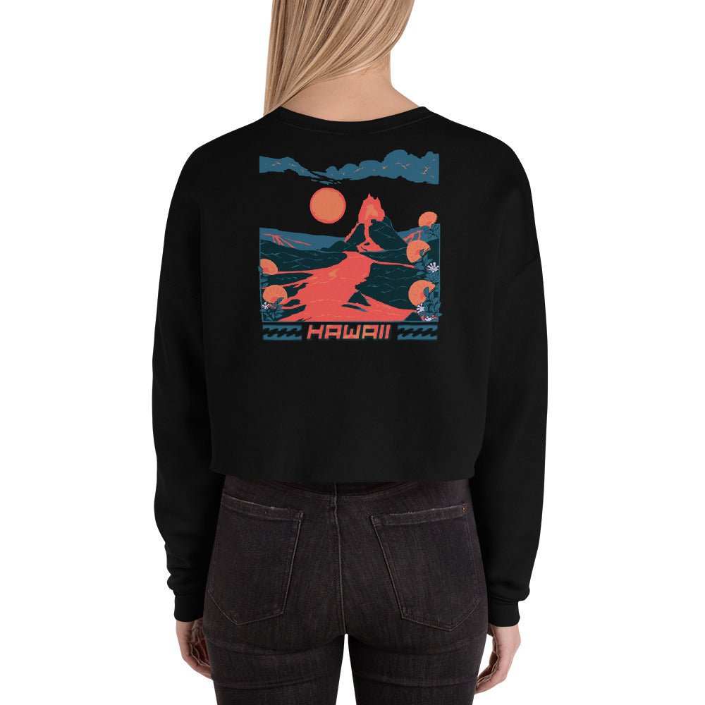 Volcano Hawaii Crop Sweatshirt