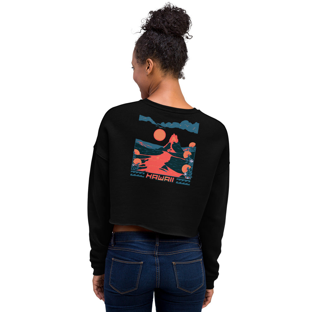 Volcano Hawaii Crop Sweatshirt