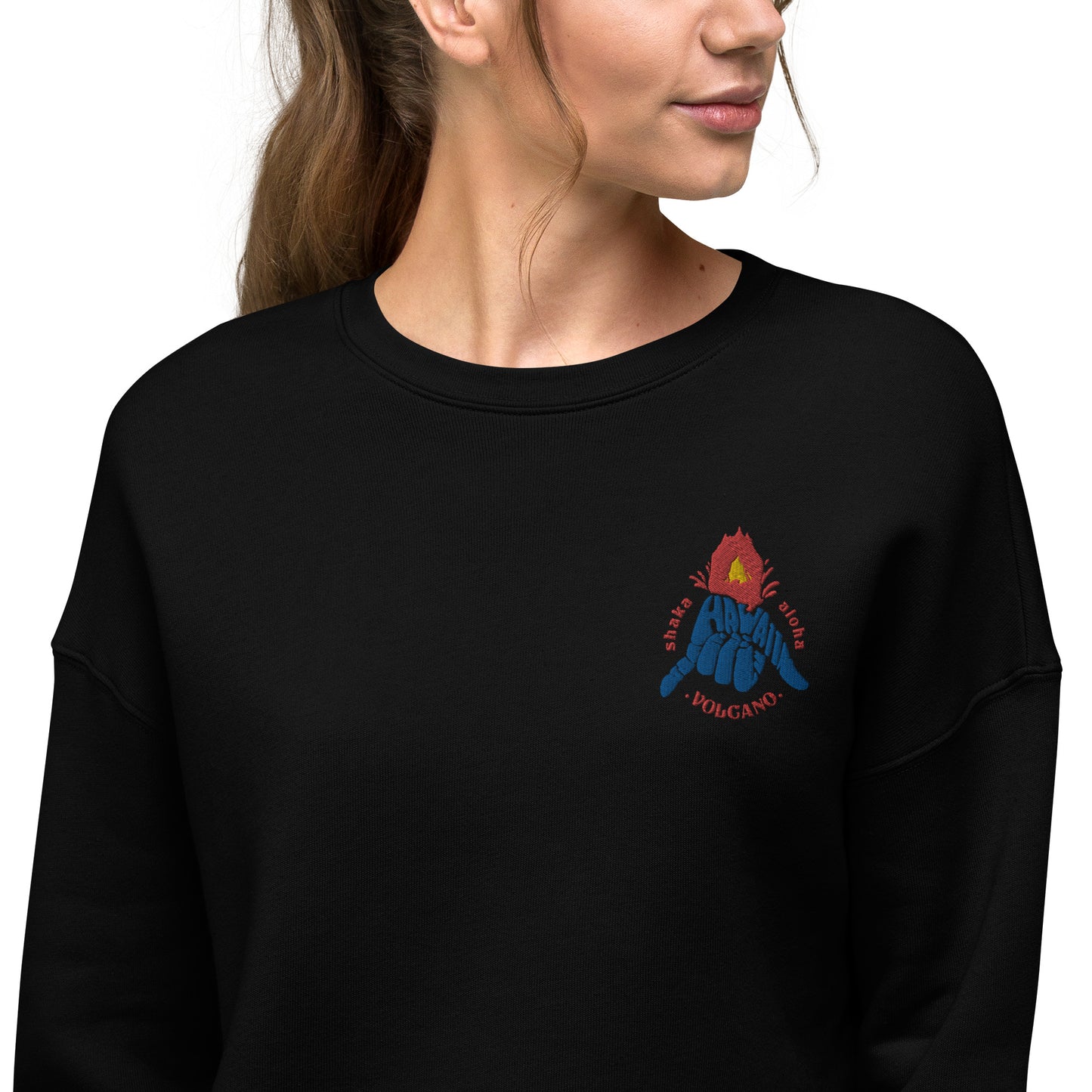 Volcano Hawaii Crop Sweatshirt