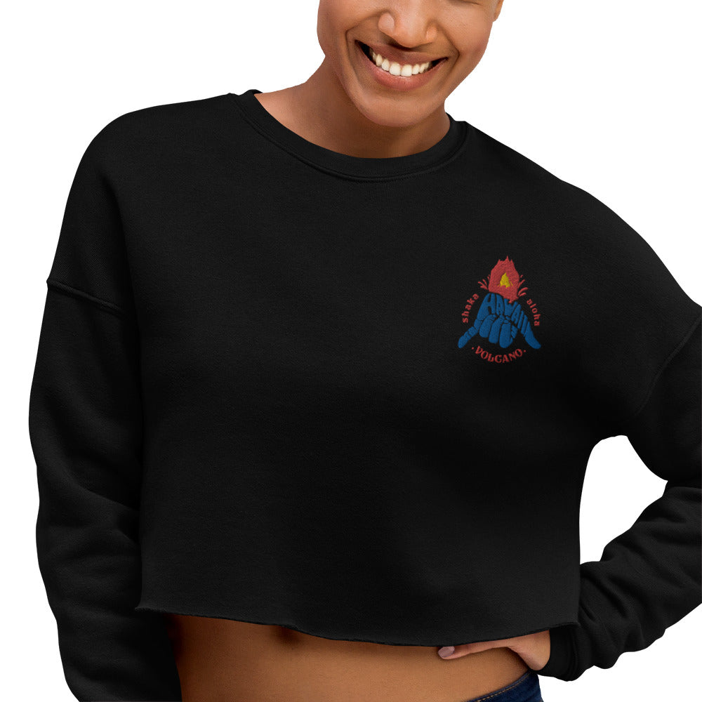 Volcano Hawaii Crop Sweatshirt