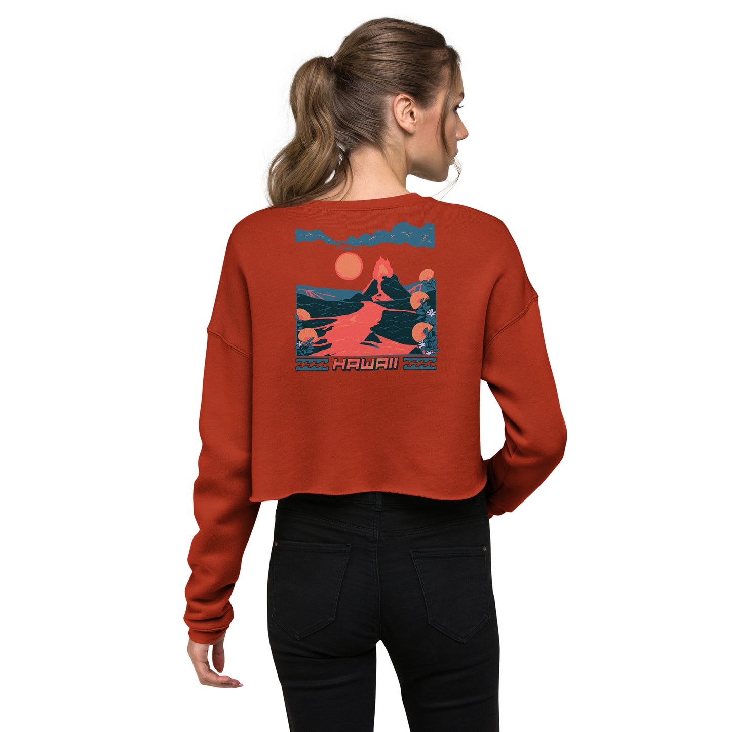 Volcano Hawaii Crop Sweatshirt