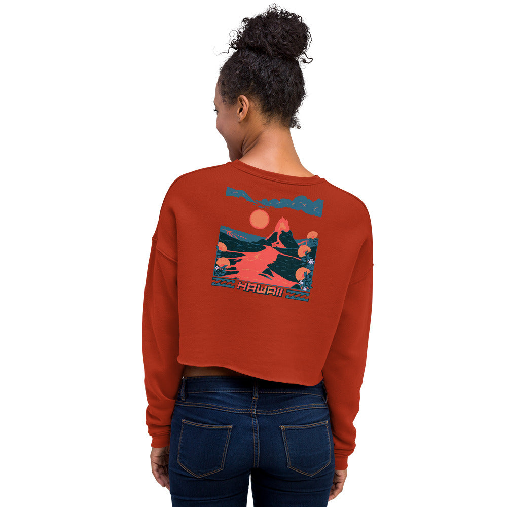 Volcano Hawaii Crop Sweatshirt