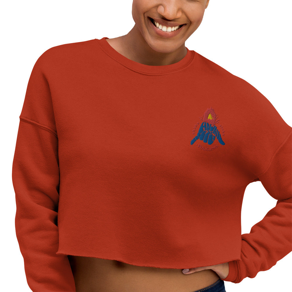 Volcano Hawaii Crop Sweatshirt