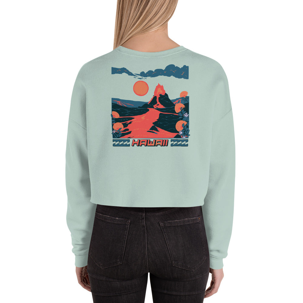 Volcano Hawaii Crop Sweatshirt