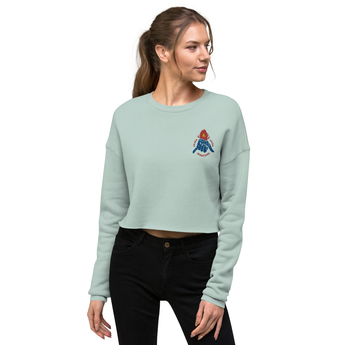 Volcano Hawaii Crop Sweatshirt