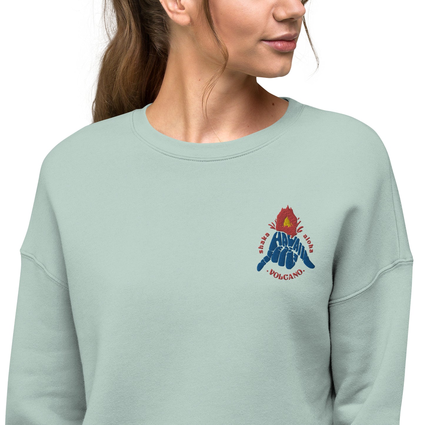 Volcano Hawaii Crop Sweatshirt