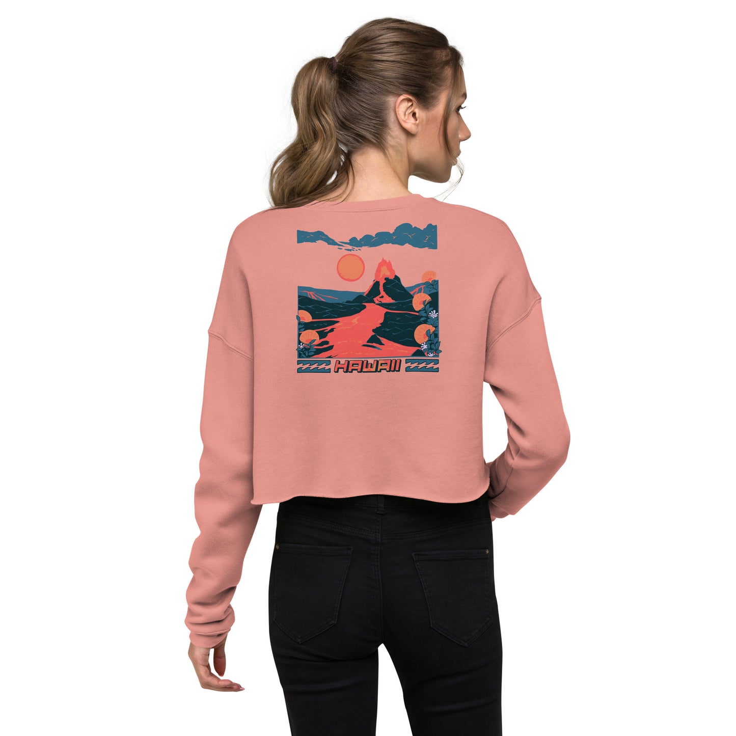 Volcano Hawaii Crop Sweatshirt