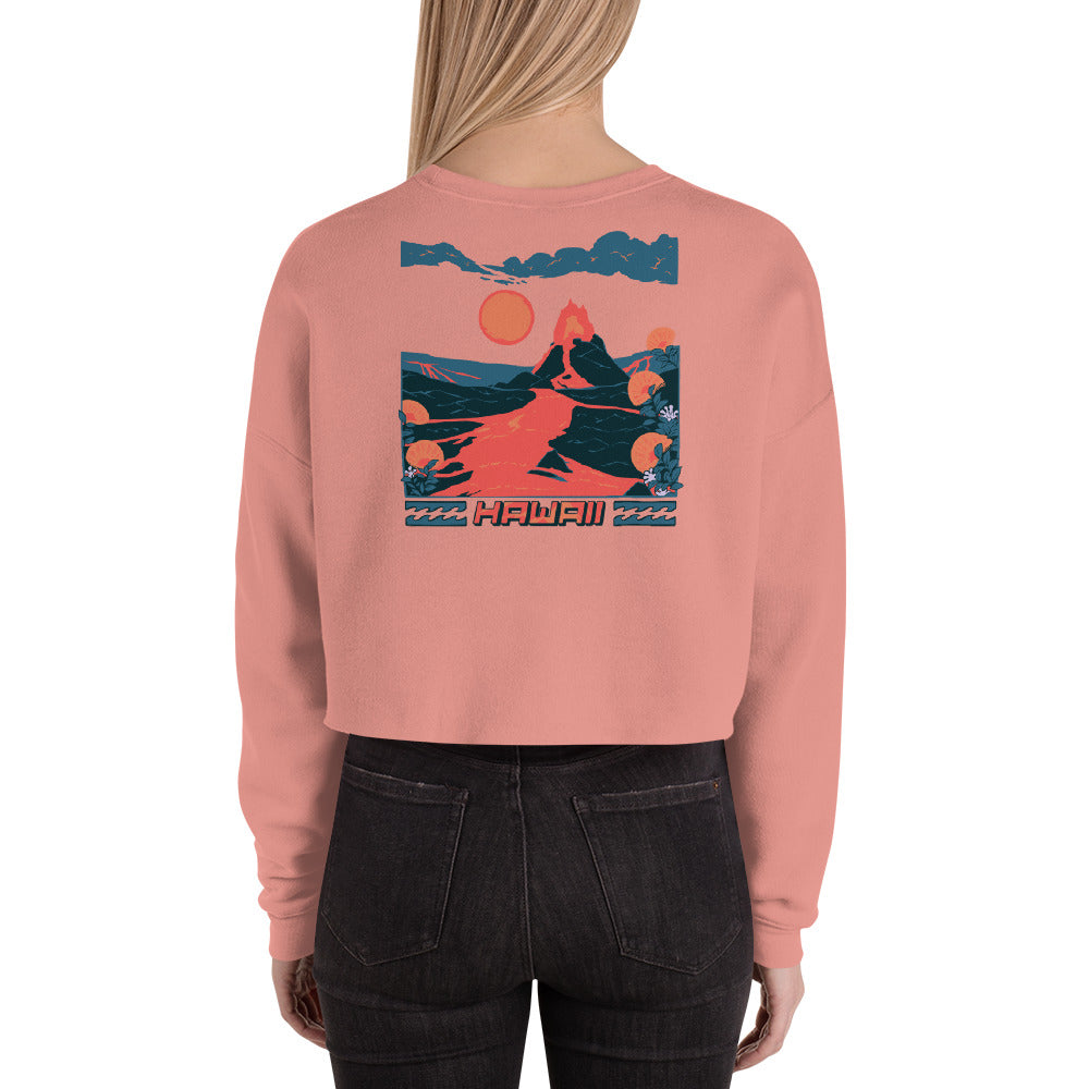 Volcano Hawaii Crop Sweatshirt