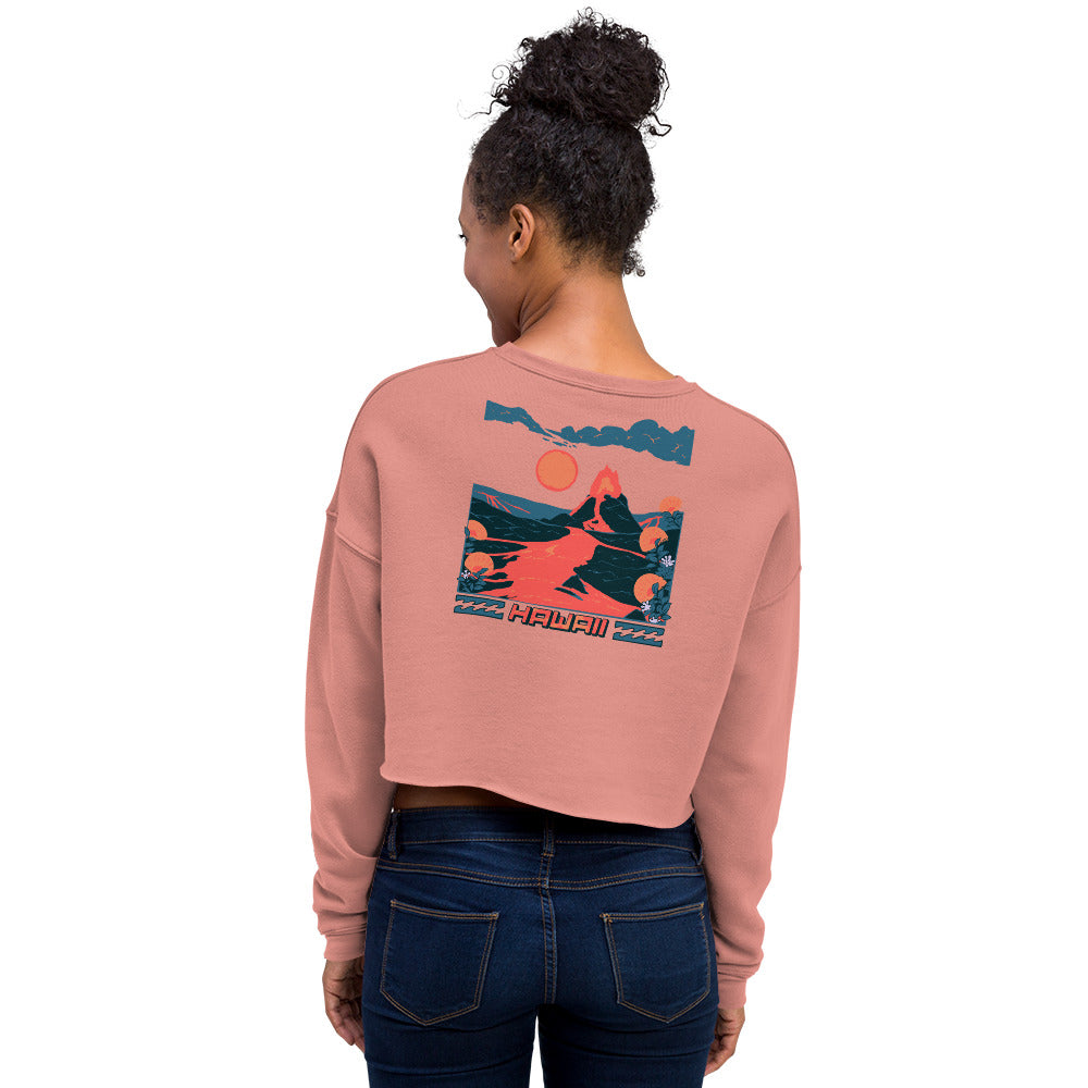 Volcano Hawaii Crop Sweatshirt