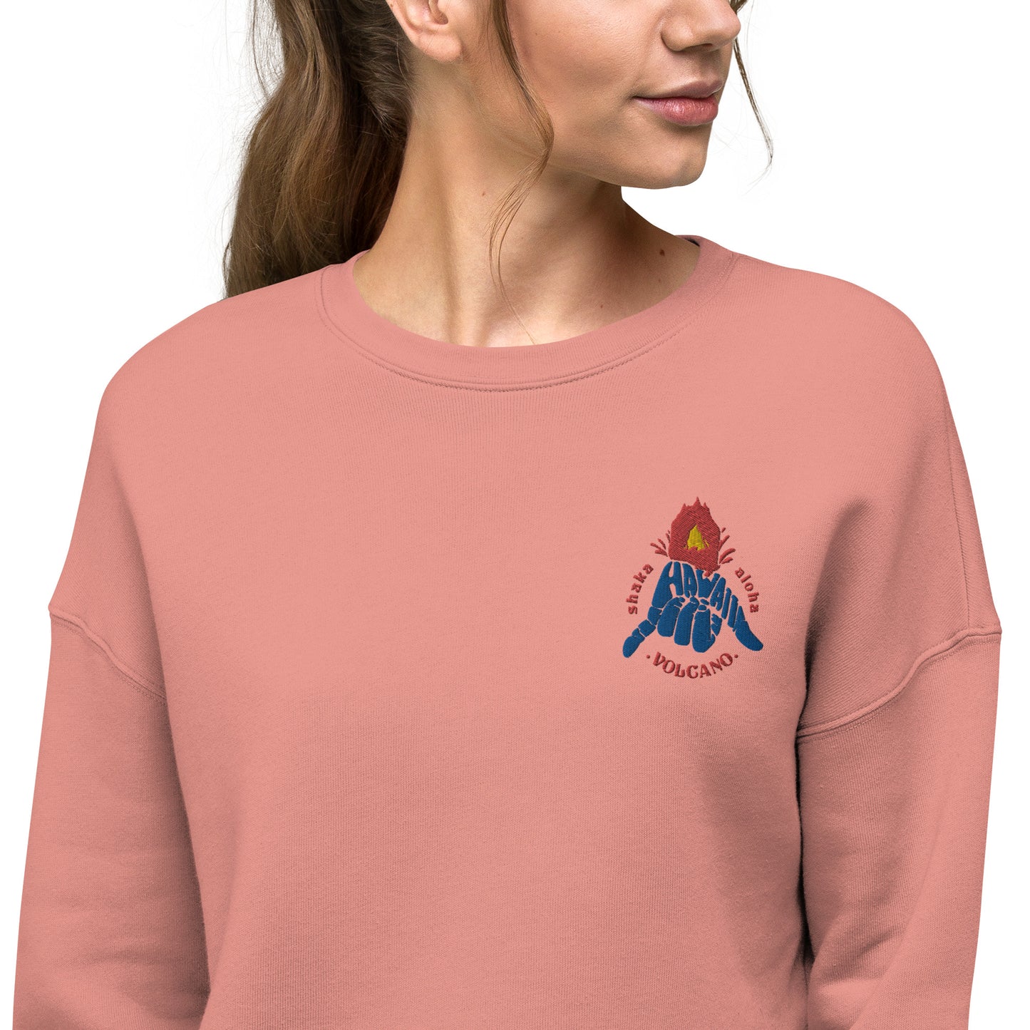 Volcano Hawaii Crop Sweatshirt