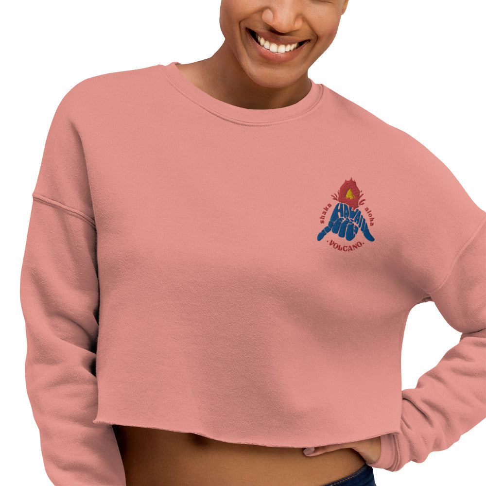 Volcano Hawaii Crop Sweatshirt