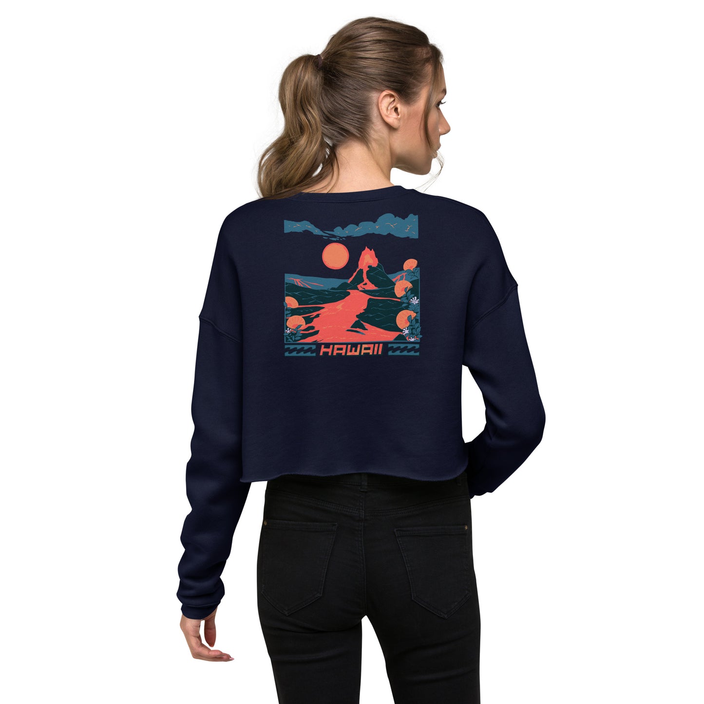 Volcano Hawaii Crop Sweatshirt