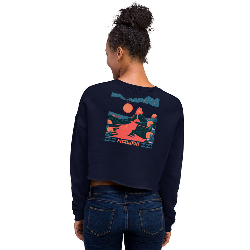 Volcano Hawaii Crop Sweatshirt