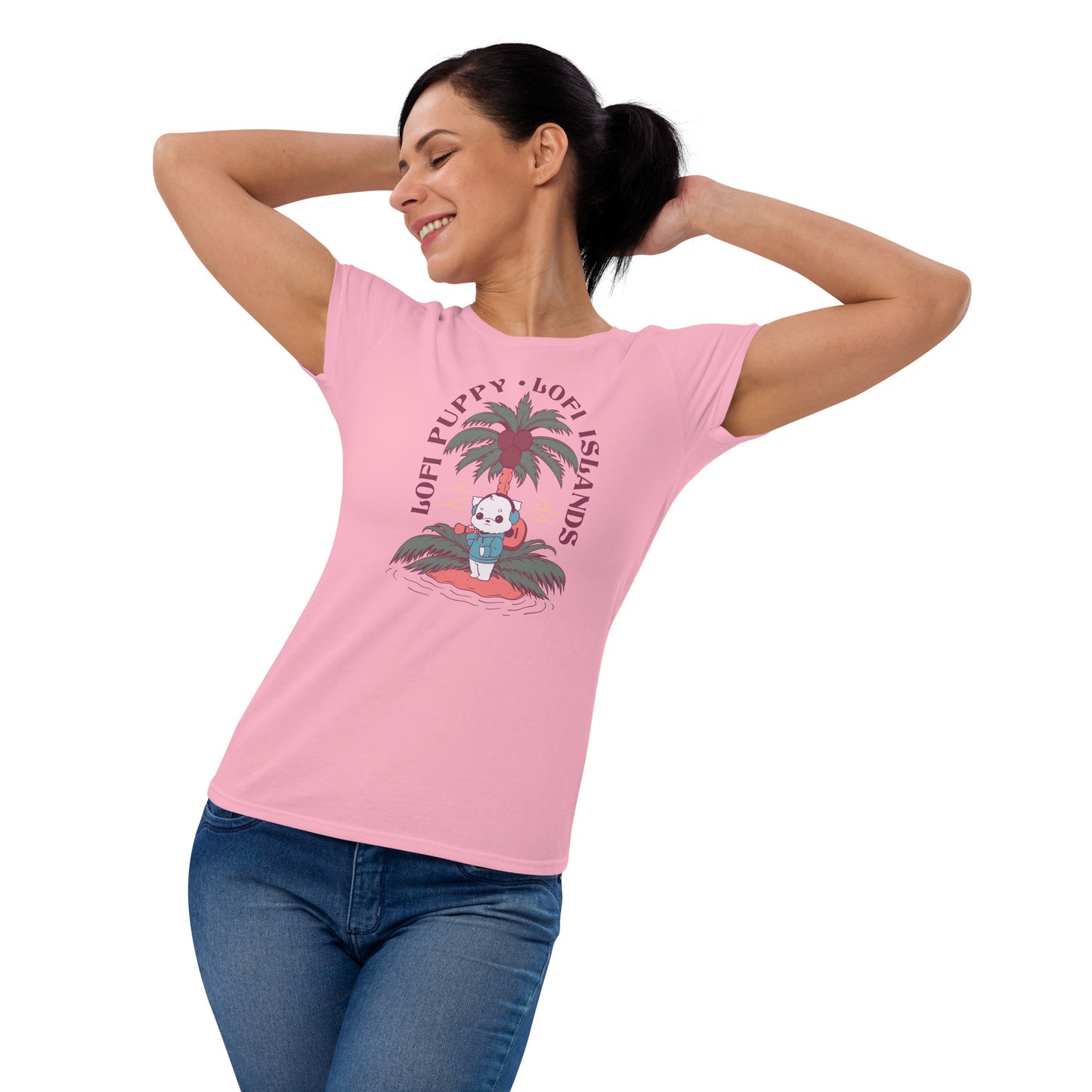 Lo-Fi Islands Puppy Women's Short Sleeve T-Shirt