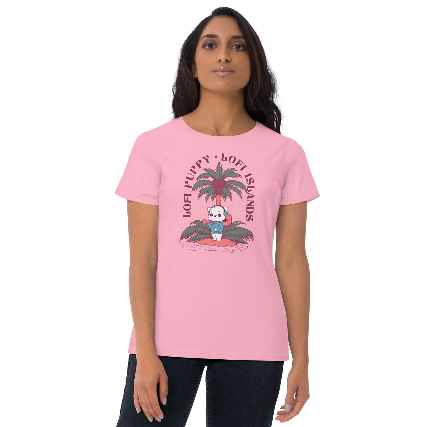 Lo-Fi Islands Puppy Women's Short Sleeve T-Shirt