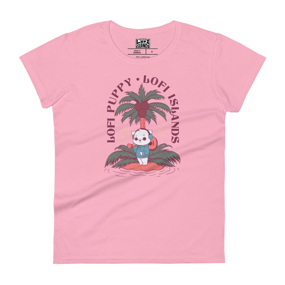 Lo-Fi Islands Puppy Women's Short Sleeve T-Shirt