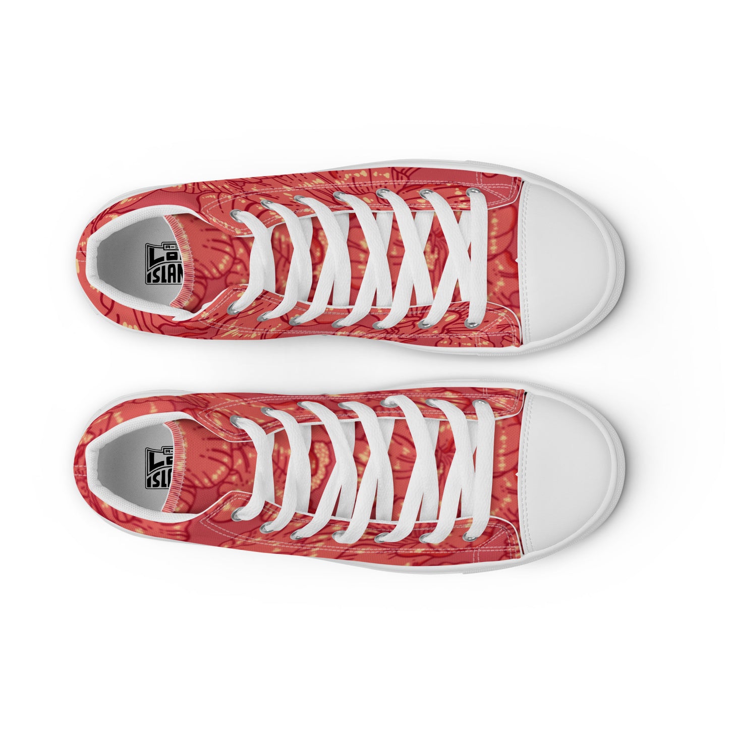 Red Hibiscus Women’s High Top Shoes